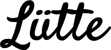 Vorschau des Bootsnamens "Lütte" als Schriftzug für "Bootsbeschriftung Klassisch 96"
