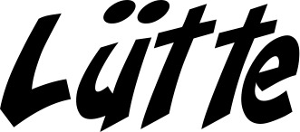 Vorschau des Bootsnamens "Lütte" als Schriftzug für "Bootsbeschriftung Klassisch 31"