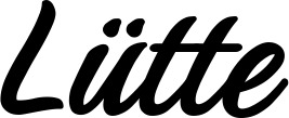 Vorschau des Bootsnamens "Lütte" als Schriftzug für "Bootsbeschriftung Klassisch 48"