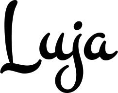 Vorschau des Bootsnamens "Luja" als Schriftzug für "Bootsbeschriftung Klassisch 81"