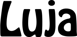 Vorschau des Bootsnamens "Luja" als Schriftzug für "Bootsbeschriftung Fett 01"