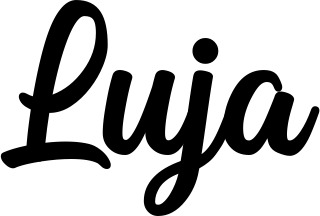Vorschau des Bootsnamens "Luja" als Schriftzug für "Bootsbeschriftung Klassisch 43"