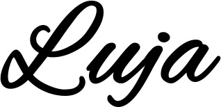 Vorschau des Bootsnamens "Luja" als Schriftzug für "Bootsbeschriftung Klassisch 35"