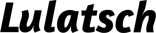 Vorschau des Bootsnamens "Lulatsch" als Schriftzug für "Style Kursiv 01"