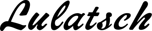 Vorschau des Bootsnamens "Lulatsch" als Schriftzug für "Bootsbeschriftung Klassisch 12"