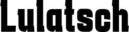 Vorschau des Bootsnamens "Lulatsch" als Schriftzug für "Bootsbeschriftung Fett 41"
