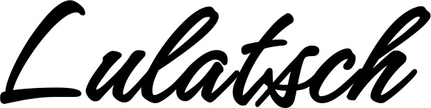 Vorschau des Bootsnamens "Lulatsch" als Schriftzug für "Bootsbeschriftung Klassisch 71"