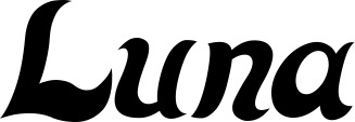 Vorschau des Bootsnamens "Luna" als Schriftzug für "Bootsbeschriftung Klassisch 33"