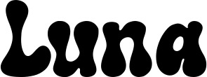 Vorschau des Bootsnamens "Luna" als Schriftzug für "Bootsbeschriftung Neu 62"