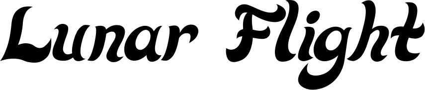 Vorschau des Bootsnamens "Lunar Flight" als Schriftzug für "Bootsbeschriftung Klassisch 33"