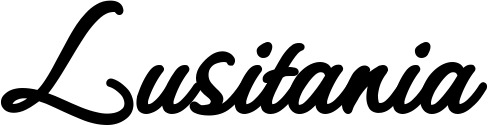 Vorschau des Bootsnamens "Lusitania" als Schriftzug für "Bootsbeschriftung Klassisch 111"