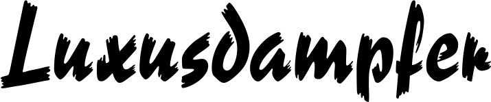 Vorschau des Bootsnamens "Luxusdampfer" als Schriftzug für "Bootsbeschriftung Neu 10"