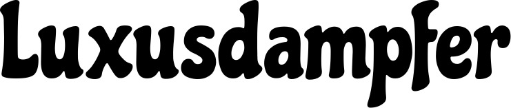 Vorschau des Bootsnamens "Luxusdampfer" als Schriftzug für "Bootsbeschriftung Klassisch 53"