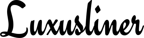 Vorschau des Bootsnamens "Luxusliner" als Schriftzug für "Bootsbeschriftung Klassisch 63"