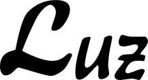 Vorschau des Bootsnamens "Luz" als Schriftzug für "Style Klassisch 15"