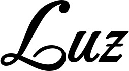 Vorschau des Bootsnamens "Luz" als Schriftzug für "Bootsbeschriftung Klassisch 50"