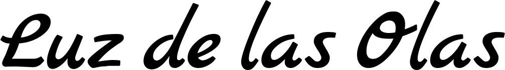 Vorschau des Bootsnamens "Luz de las Olas" als Schriftzug für "Bootsbeschriftung Klassisch 77"