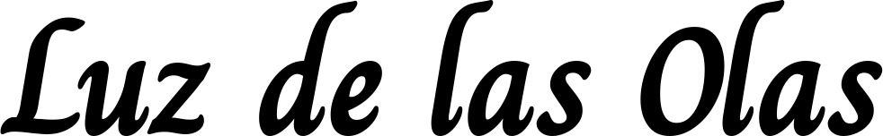 Vorschau des Bootsnamens "Luz de las Olas" als Schriftzug für "Bootsbeschriftung Klassisch 51"