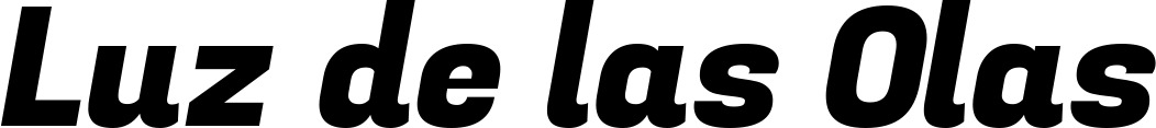 Vorschau des Bootsnamens "Luz de las Olas" als Schriftzug für "Bootsbeschriftung Kursiv 04"