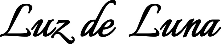 Vorschau des Bootsnamens "Luz de Luna" als Schriftzug für "Bootsbeschriftung Klassisch 58"