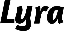 Vorschau des Bootsnamens "Lyra" als Schriftzug für "Bootsbeschriftung Kursiv 01"