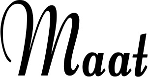 Vorschau des Bootsnamens "Maat" als Schriftzug für "Bootsbeschriftung Klassisch 76"