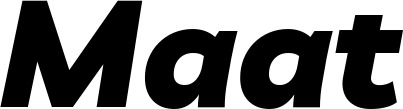 Vorschau des Bootsnamens "Maat" als Schriftzug für "Bootsbeschriftung Kursiv 06"