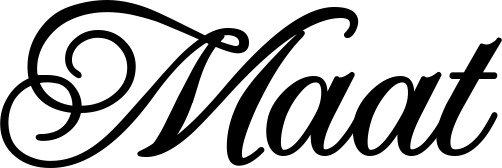 Vorschau des Bootsnamens "Maat" als Schriftzug für "Bootsbeschriftung Klassisch 70"
