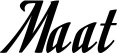 Vorschau des Bootsnamens "Maat" als Schriftzug für "Bootsbeschriftung Klassisch 93"