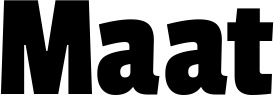 Vorschau des Bootsnamens "Maat" als Schriftzug für "Bootsbeschriftung Fett 30"