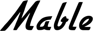 Vorschau des Bootsnamens "Mable" als Schriftzug für "Bootsbeschriftung Klassisch 66"