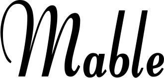 Vorschau des Bootsnamens "Mable" als Schriftzug für "Bootsbeschriftung Klassisch 76"