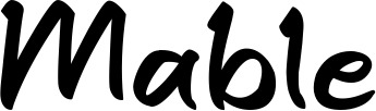 Vorschau des Bootsnamens "Mable" als Schriftzug für "Bootsbeschriftung Klassisch 95"