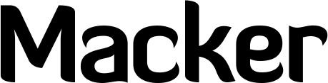 Vorschau des Bootsnamens "Macker" als Schriftzug für "Bootsbeschriftung Normal 06"