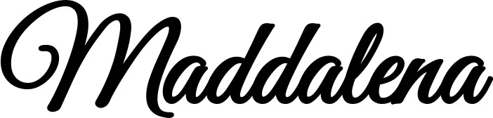 Vorschau des Bootsnamens "Maddalena" als Schriftzug für "Bootsbeschriftung Klassisch 68"