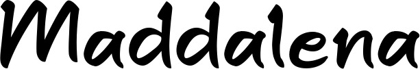 Vorschau des Bootsnamens "Maddalena" als Schriftzug für "Bootsbeschriftung Klassisch 95"