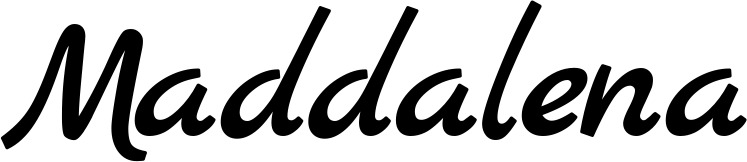 Vorschau des Bootsnamens "Maddalena" als Schriftzug für "Bootsbeschriftung Klassisch 45"