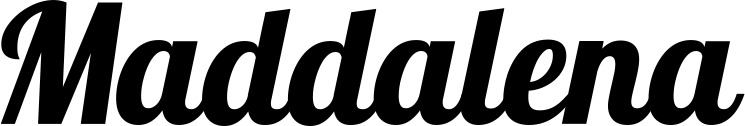 Vorschau des Bootsnamens "Maddalena" als Schriftzug für "Bootsbeschriftung Neu 60"
