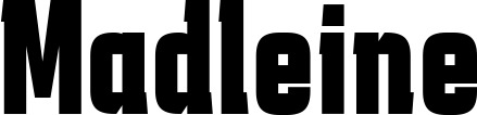 Vorschau des Bootsnamens "Madleine" als Schriftzug für "Bootsbeschriftung Fett 41"