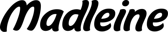 Vorschau des Bootsnamens "Madleine" als Schriftzug für "Bootsbeschriftung Klassisch 14"