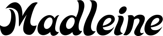Vorschau des Bootsnamens "Madleine" als Schriftzug für "Bootsbeschriftung Klassisch 33"