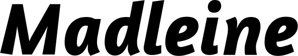 Vorschau des Bootsnamens "Madleine" als Schriftzug für "Bootsbeschriftung Kursiv 01"