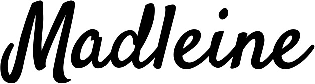 Vorschau des Bootsnamens "Madleine" als Schriftzug für "Bootsbeschriftung Klassisch 96"