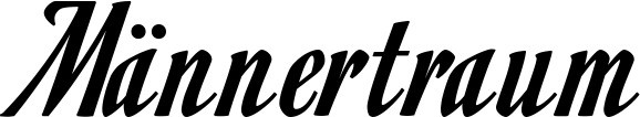 Vorschau des Bootsnamens "Männertraum" als Schriftzug für "Bootsbeschriftung Klassisch 93"