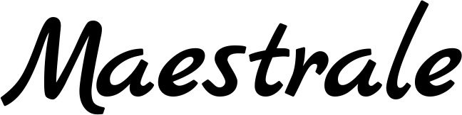 Vorschau des Bootsnamens "Maestrale" als Schriftzug für "Bootsbeschriftung Klassisch 77"