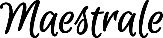 Vorschau des Bootsnamens "Maestrale" als Schriftzug für "Bootsbeschriftung Klassisch 105"