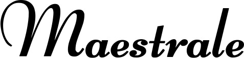 Vorschau des Bootsnamens "Maestrale" als Schriftzug für "Bootsbeschriftung Klassisch 76-A"