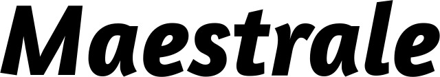 Vorschau des Bootsnamens "Maestrale" als Schriftzug für "Bootsbeschriftung Kursiv 01"