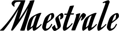 Vorschau des Bootsnamens "Maestrale" als Schriftzug für "Bootsbeschriftung Klassisch 93"