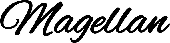 Vorschau des Bootsnamens "Magellan" als Schriftzug für "Bootsbeschriftung Klassisch 35"